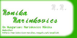 monika marinkovics business card